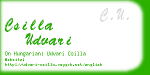 csilla udvari business card